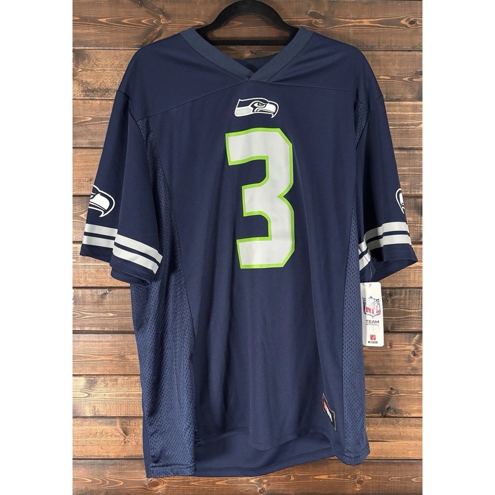 Seattle Seahawks Russell Wilson #3 Nike On Field Home Jersey LARGE